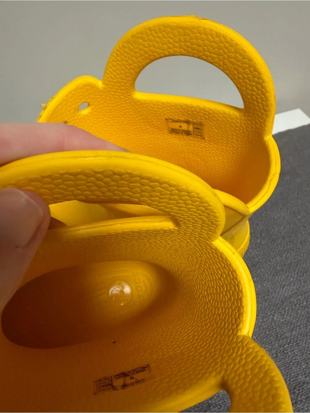 CROCS Kids Yellow Grip-Top Rain Boots